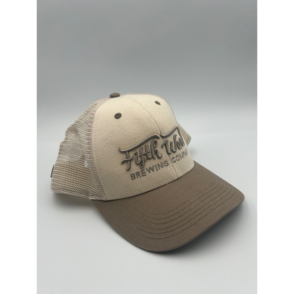 Legacy Fifth Ward Brewing Company Trucker Hat Tan Brown Snapback Mesh Cap